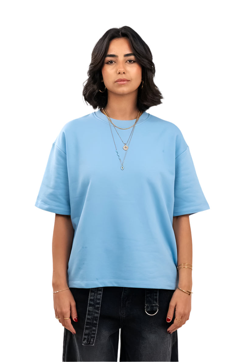 Oversized T-Shirt In Baby Blue