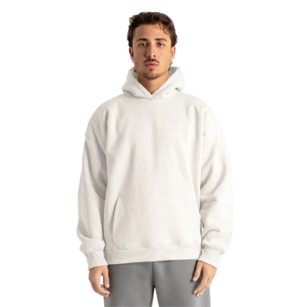 Drop Shoulder Hoodie - White