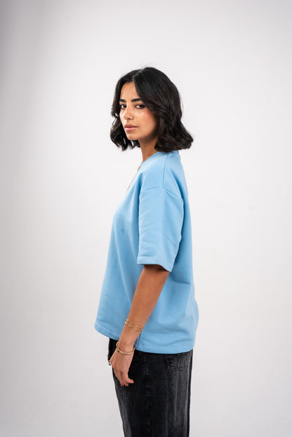 Oversized T-Shirt In Baby Blue