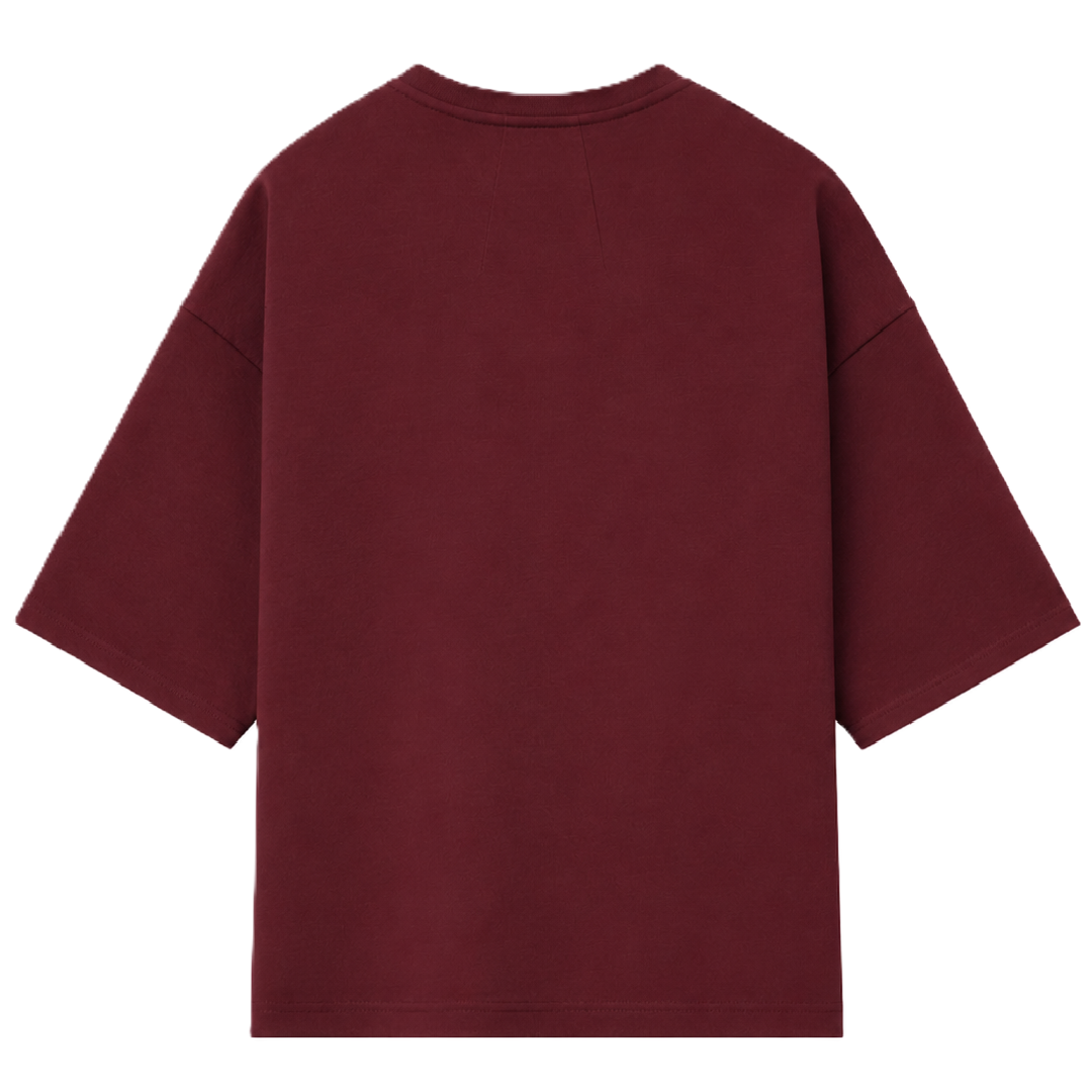 Oversized T-Shirt In Deep Burgundy