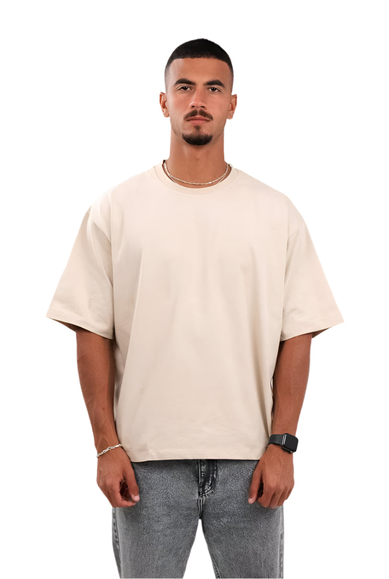 Oversized T-Shirt In  Beige