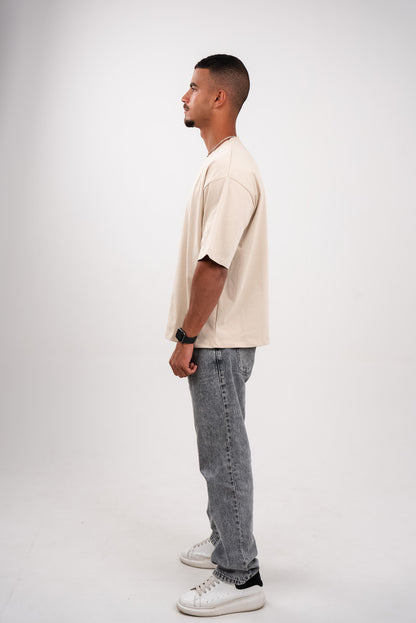 Oversized T-Shirt In  Beige
