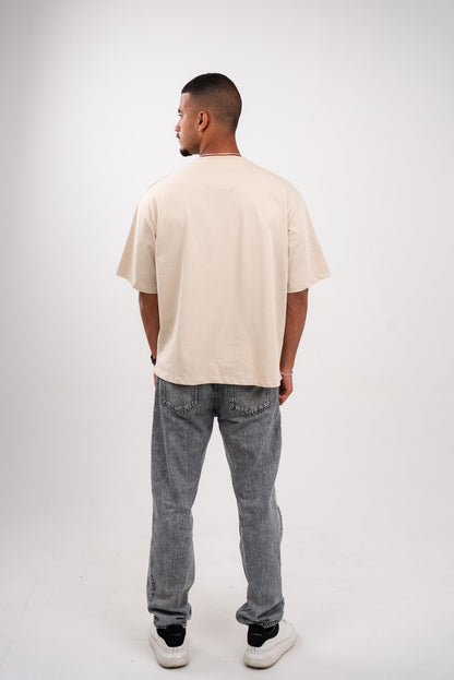 Oversized T-Shirt In  Beige