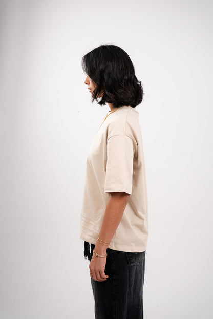 Oversized T-Shirt In  Beige