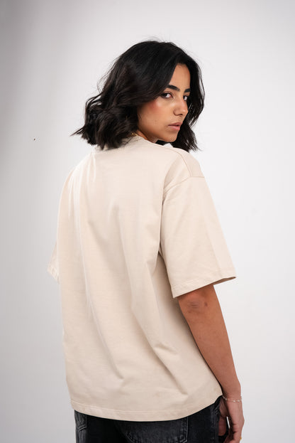 Oversized T-Shirt In  Beige