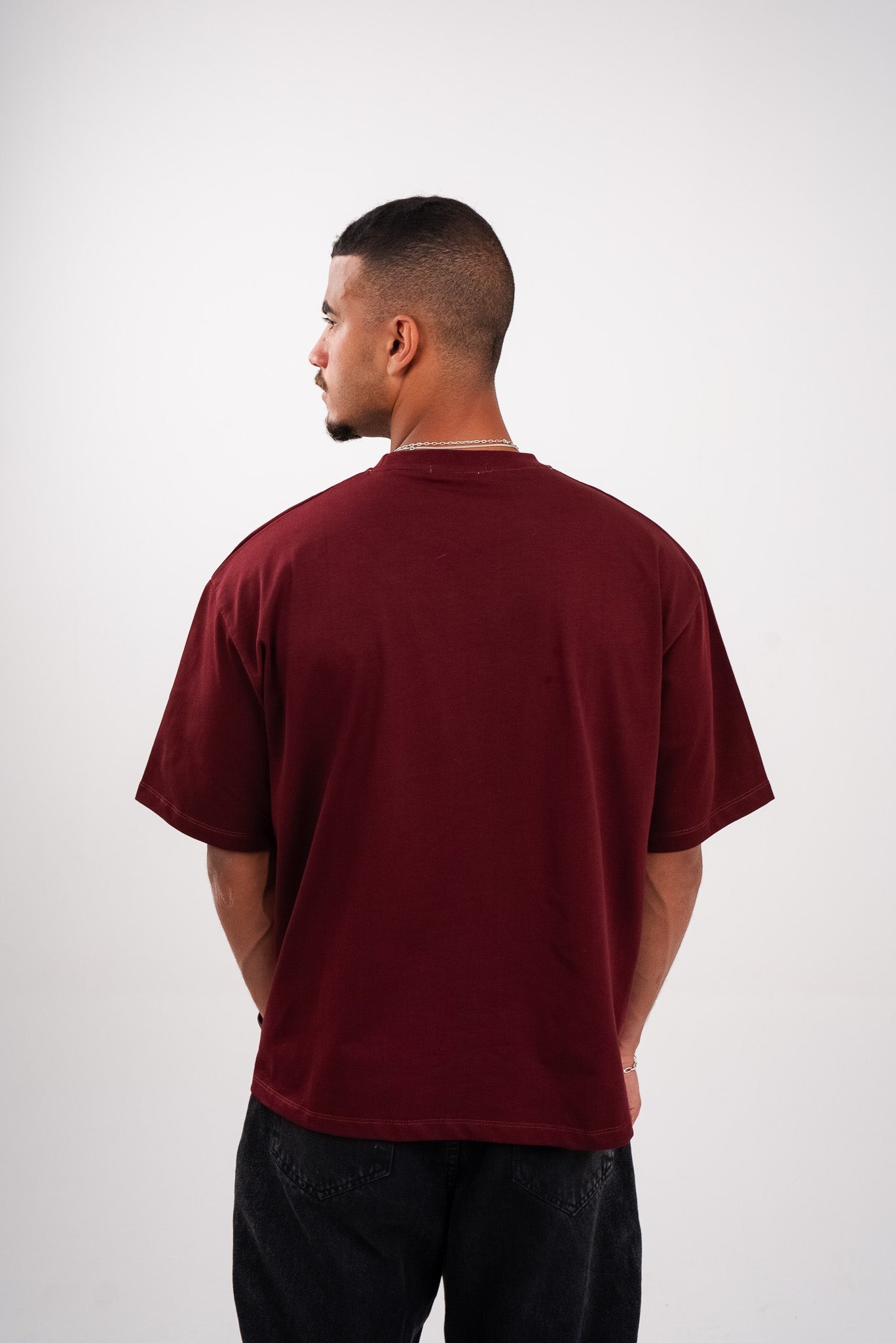 Oversized T-Shirt In Deep Burgundy