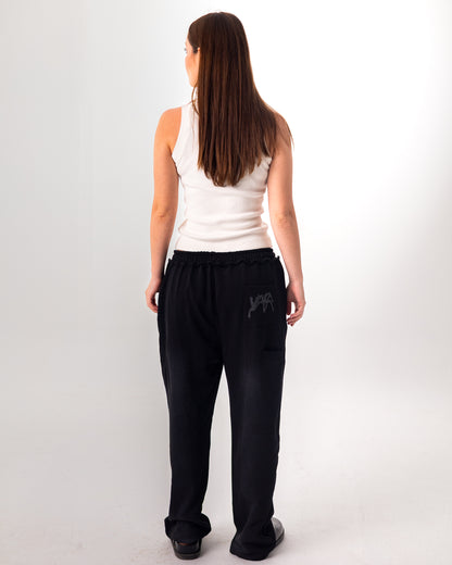 SWEATPANTS "PROPAGANDA" - BLACK VINTAGE WASHED