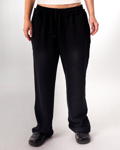 SWEATPANTS "PROPAGANDA" - BLACK VINTAGE WASHED