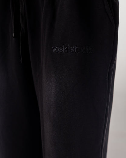 SWEATPANTS "PROPAGANDA" - BLACK VINTAGE WASHED