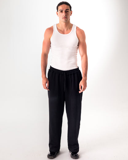 SWEATPANTS "PROPAGANDA" - BLACK VINTAGE WASHED