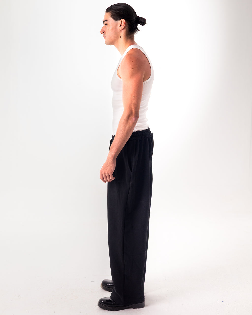 SWEATPANTS "PROPAGANDA" - BLACK VINTAGE WASHED