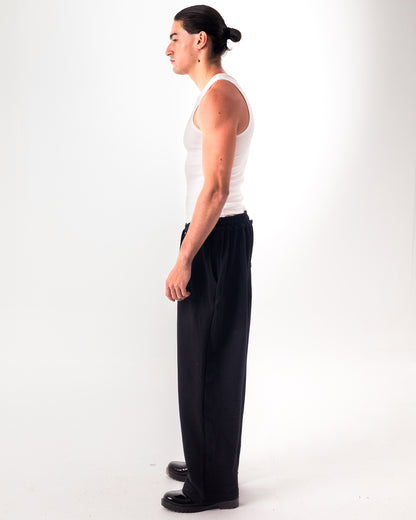 SWEATPANTS "PROPAGANDA" - BLACK VINTAGE WASHED