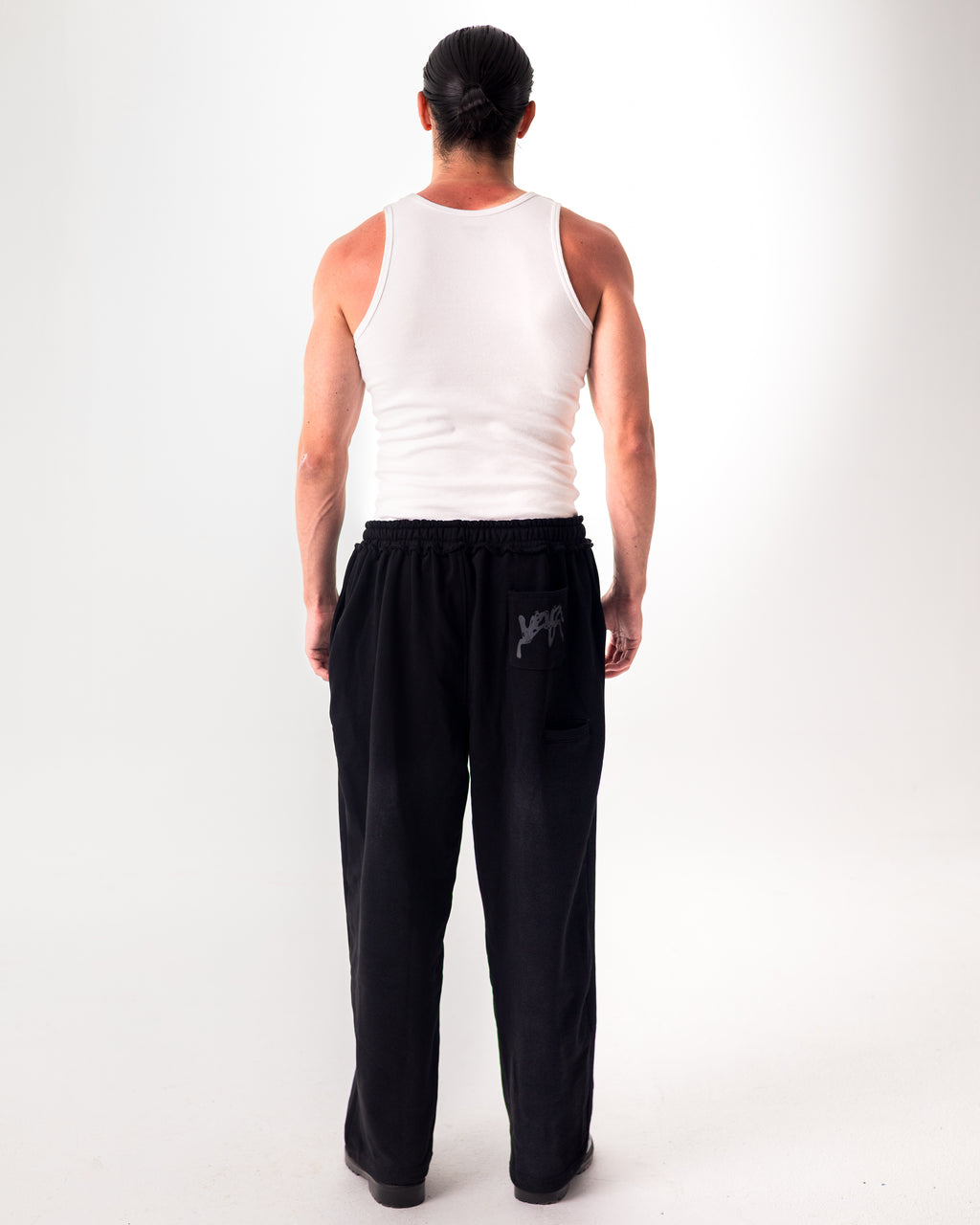 SWEATPANTS "PROPAGANDA" - BLACK VINTAGE WASHED