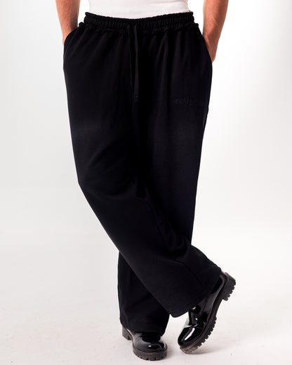 SWEATPANTS "PROPAGANDA" - BLACK VINTAGE WASHED