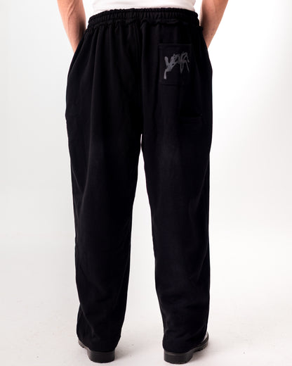 SWEATPANTS "PROPAGANDA" - BLACK VINTAGE WASHED