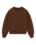 Drop Shoulder Crewneck - Brown