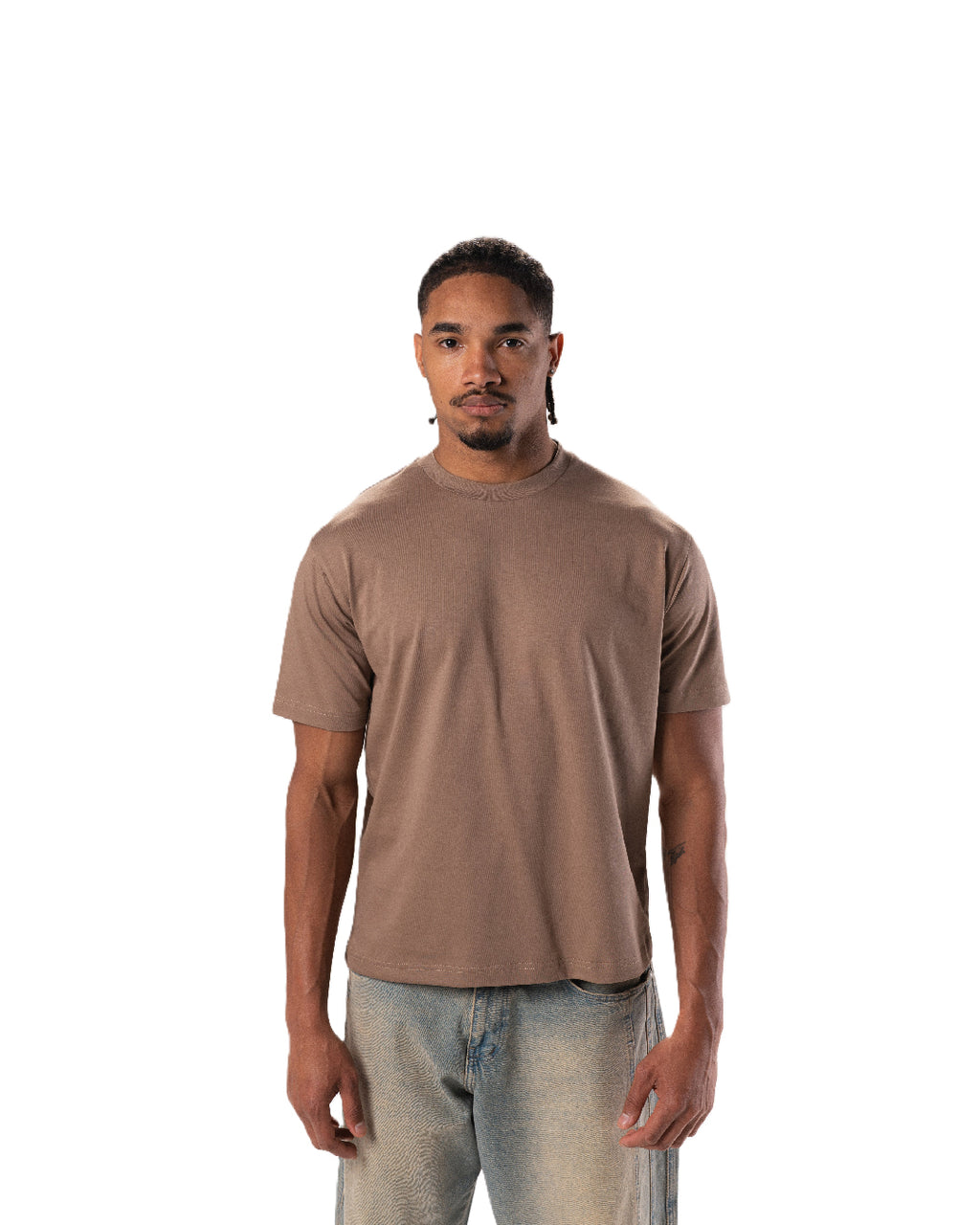 Essential Slim Tee In Brown